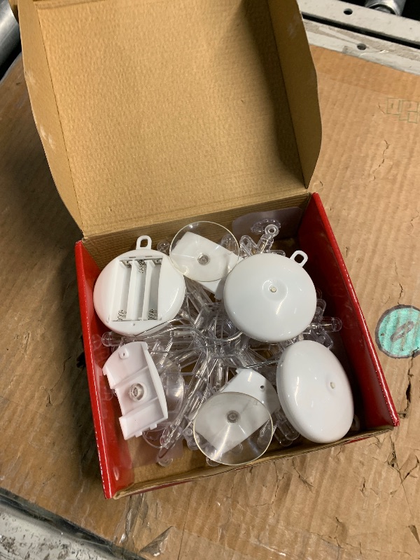 Photo 1 of [Timer] Christmas Window Decorations, 3 Pack Snowflake Christmas Window Lights with Suction Cup, Hanging LED Battery Operated Xmas Lights Indoor Outdoor Xmas Tree Fireplace Home Party Decor - While