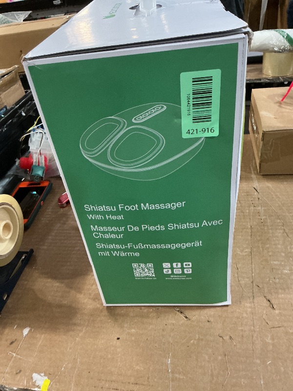 Photo 1 of ***PARTIAL SET - PRICE ADJUSTED***
***DAMAGED - SEE NOTES/PICTURES***
Medcursor Foot Massager with Heat - Shiatsu Deep Kneading, Delivers Relief for Tired Muscles and Plantar, Multi-Level Settings & Adjustable Intensity for Home or Office Use, Gifts for W