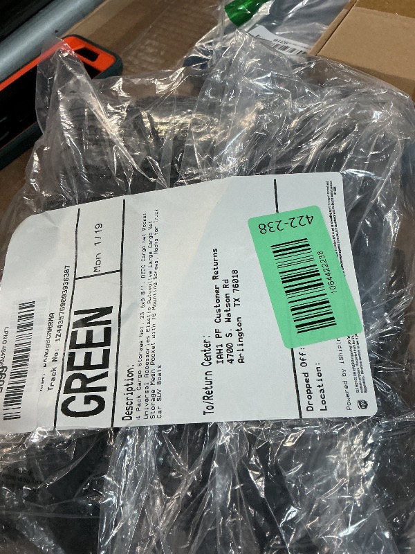 Photo 1 of [4 Pack] Cargo Storage Net, 23.6x9.8'', DEDC Cargo Net Pocket, Universal Accessories Elastic Automotive Large Cargo Net Storage Mesh Pocket with 16 Mounting Screws, Hooks for Truck Car SUV Boats