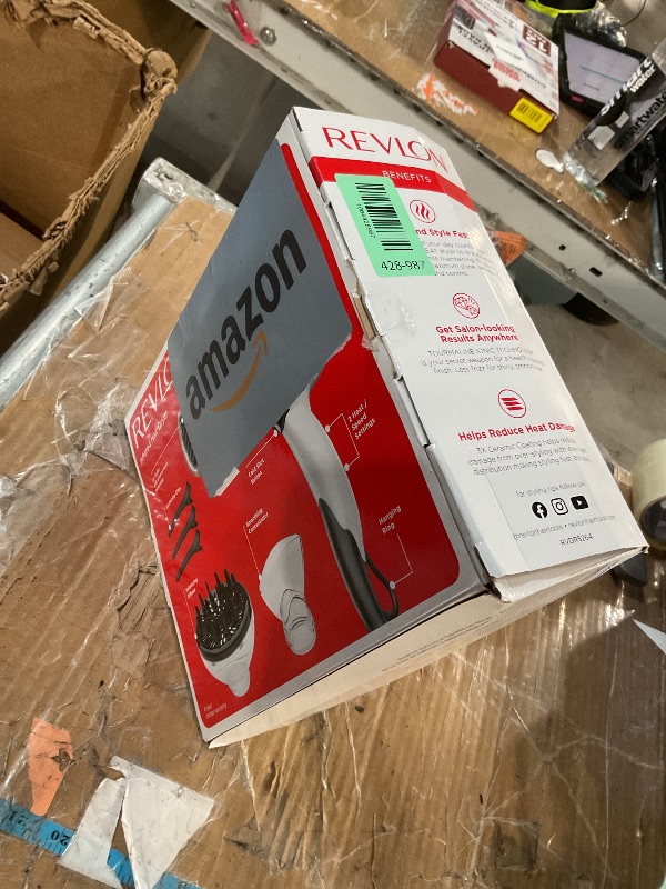 Photo 1 of ***MISSING PARTS***
REVLON Infrared Hair Dryer with Diffuser & Concentrator - Ionic Ceramic Blow Dryer for Frizz Control, Shine, Soft Hair & Moisture Protection - 1875W Professional Salon-Quality (White)