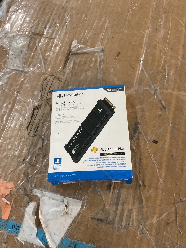 Photo 1 of ** FOR PARTS ONLY **
WD_BLACK 4TB SN850P NVMe M.2 SSD Officially Licensed Storage Expansion for PS5 Consoles, up to 7,300MB/s, with heatsink - WDBBYV0040BNC-WRSN,Black
