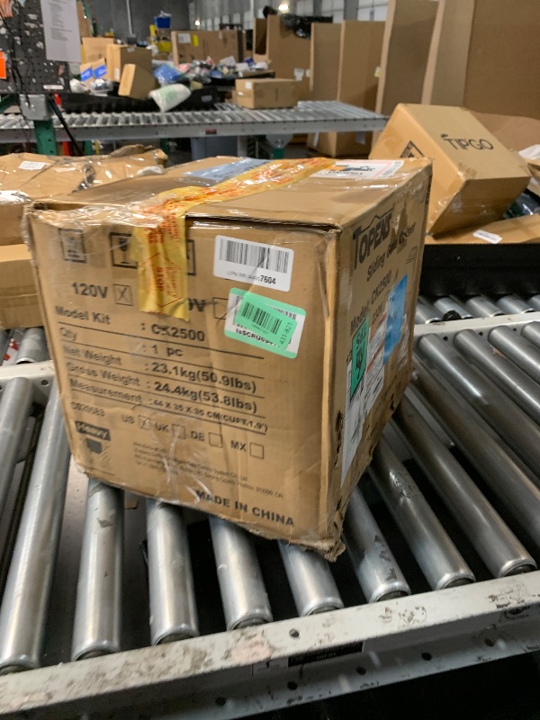 Photo 1 of ************FOR PARTS ONLY- MISSING PARTS**************
TOPENS CK2500 Automatic Sliding Gate Opener Chain Drive Electric Gate Motor for Heavy Driveway Slide Gate Up to 5700 Pounds Security Gate Operator AC Powered with 20ft Roller Chain and Remote Control