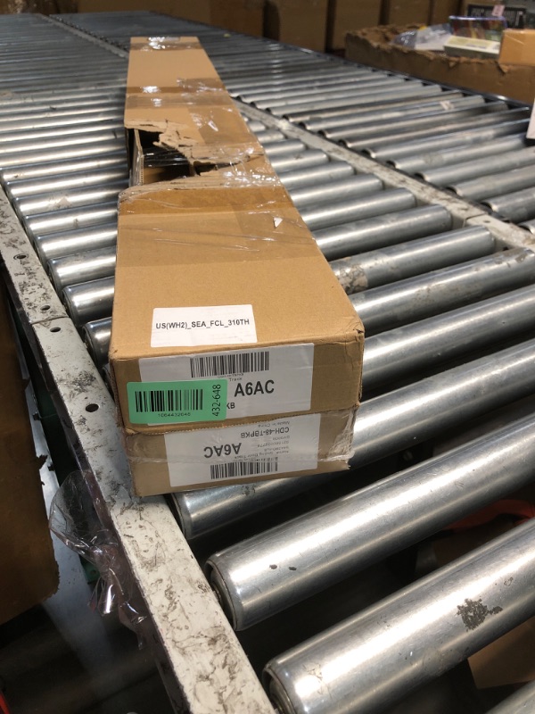 Photo 1 of ***PARTIAL SET, TRACKS ONLY - PRICE ADJUSTED***COSHOMER Sliding Closet Door for 96" x 80" Opening with Hardware Kit Set, Preassembled 3-Lite Frosted Glass MDF Barn Doors, White