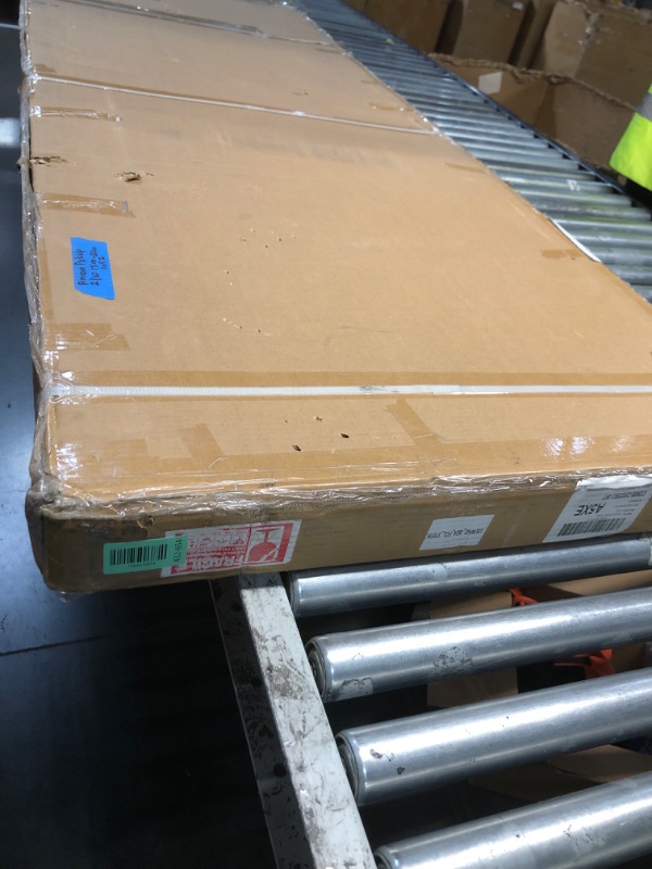 Photo 1 of ***PARTIAL SET, DOORS ONLY, MISSING HARDWARE AND TRACKS - PRICE ADJUSTED***TRUCK/TRAILER PICKUP ONLY*** COSHOMER Sliding Closet Door for 96" x 80" Opening with Hardware Kit Set, Preassembled 3-Lite Frosted Glass MDF Barn Doors, White