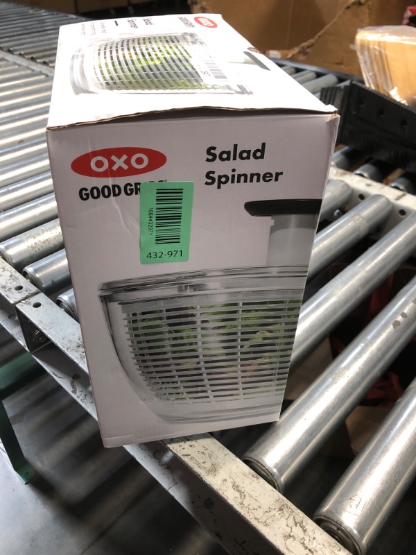 Photo 1 of ***DAMAGED - SEE NOTES/PICTURES*** OXO Good Grips Salad Spinner | Lettuce Spinner | Fruit Washer | Fruit Washing Bowl with Strainer | Vegetable Cleaner | Salad Cleaner | Lettuce Washer | 6.22 Quart Capacity