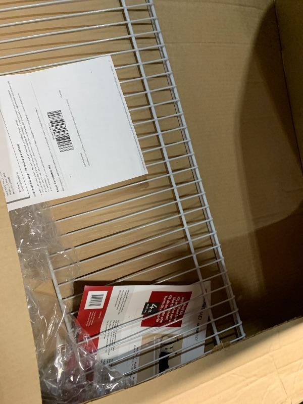 Photo 1 of ****MISSING MOUNTING HARDWARE*****
ClosetMaid 5631 SuperSlide Ventilated Shelf Kit with Closet Rod, 4-Foot x 12-Inch, White