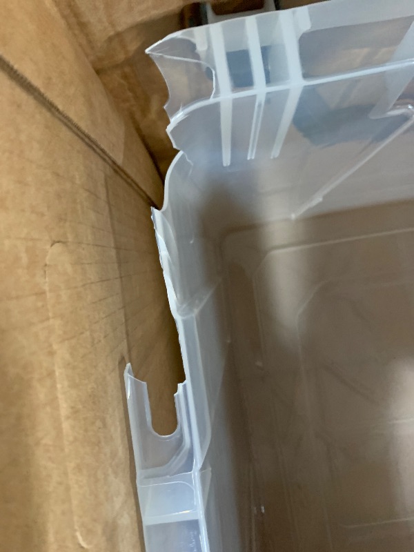 Photo 1 of (2 pack) Sterilite Extra Large Wheeled Storage Bin, 160 Quart Durable Clear Storage Container with Latch Lid and Pull Handle, Dark Gray