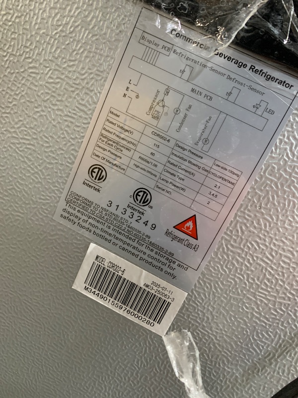 Photo 1 of ***E1/E2 Error****
ICEVIVAL 6 Cu.Ft Commercial Refrigerators, Display Fridge with Double-Tempered Glass Door, Beverage Cooler for Bar, Office, Restaurant, Outdoor Beverage Refrigerator with Locking, Key & LED