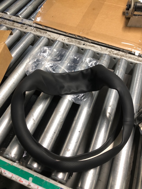 Photo 1 of ***STOCK PHOTO FOR REFERENCE ONLY ***Valleycomfy Microfiber Leather Steering Wheel Cover Universal 15 inch (Black)