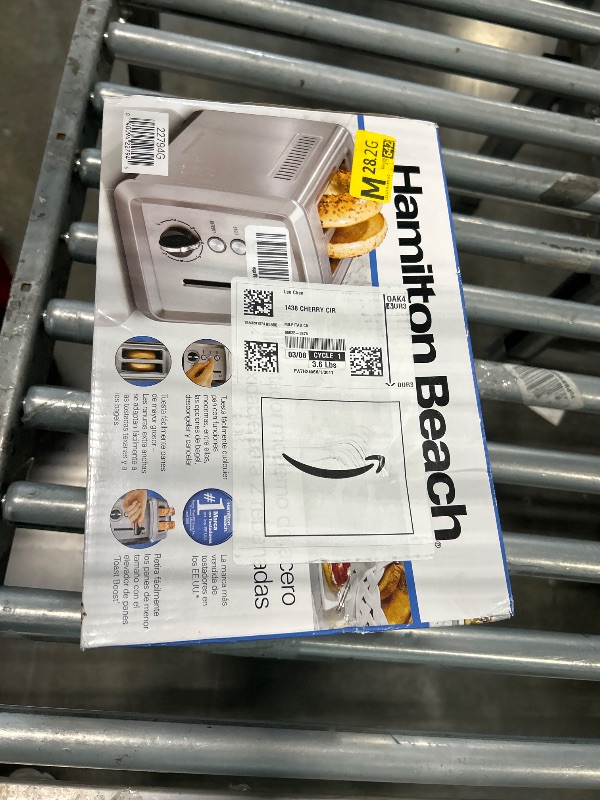 Photo 1 of ***DEFECTIVE, SELLING FOR PARTS AS IS FINAL SALE****Hamilton Beach 2 Slice Toaster with Extra-Wide Slots, Bagel Setting, Toast Boost, Slide-Out Crumb Tray, Auto-Shutoff & Cancel Button, Defrost Function, Stainless Steel (22794)***DEFECTIVE, SELLING FOR PA