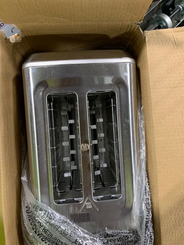 Photo 1 of ***DEFECTIVE, SELLING FOR PARTS AS IS FINAL SALE****Hamilton Beach 2 Slice Toaster with Extra-Wide Slots, Bagel Setting, Toast Boost, Slide-Out Crumb Tray, Auto-Shutoff & Cancel Button, Defrost Function, Stainless Steel (22794)***DEFECTIVE, SELLING FOR PA