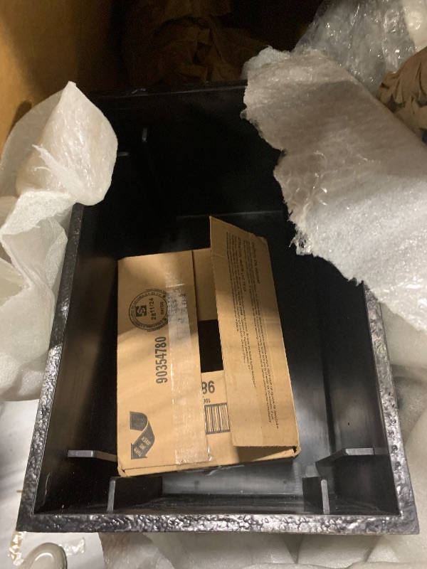 Photo 1 of ****MISSING ROCK S***Alpine Corporation 48" Tall Indoor Modern Wall Mounted Zen Mirror Waterfall Floor Fountain with Stones and LED Lights Decor for Office, Living Room, Entryway, Bronze
