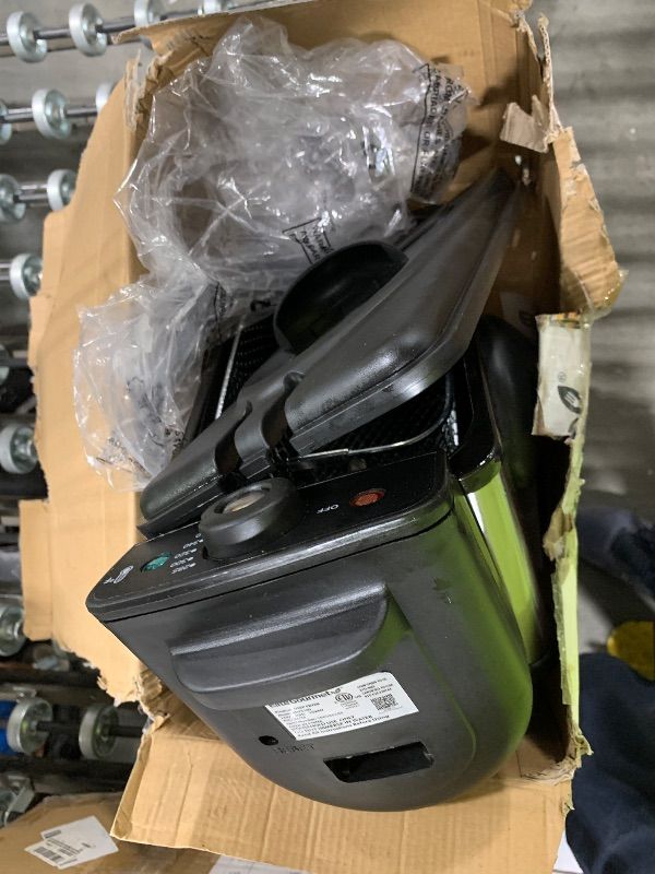 Photo 1 of ***MAJOR DAMAGE, SELLING FOR PARTS AS IS, FINAL SALE***Elite Gourmet EDF2100 Electric Immersion Deep Fryer Removable Basket Adjustable Temperature, Lid with Viewing Window and Odor Free Filter, 2 Quart / 8.2 cup***MAJOR DAMAGE, SELLING FOR PARTS AS IS, FI