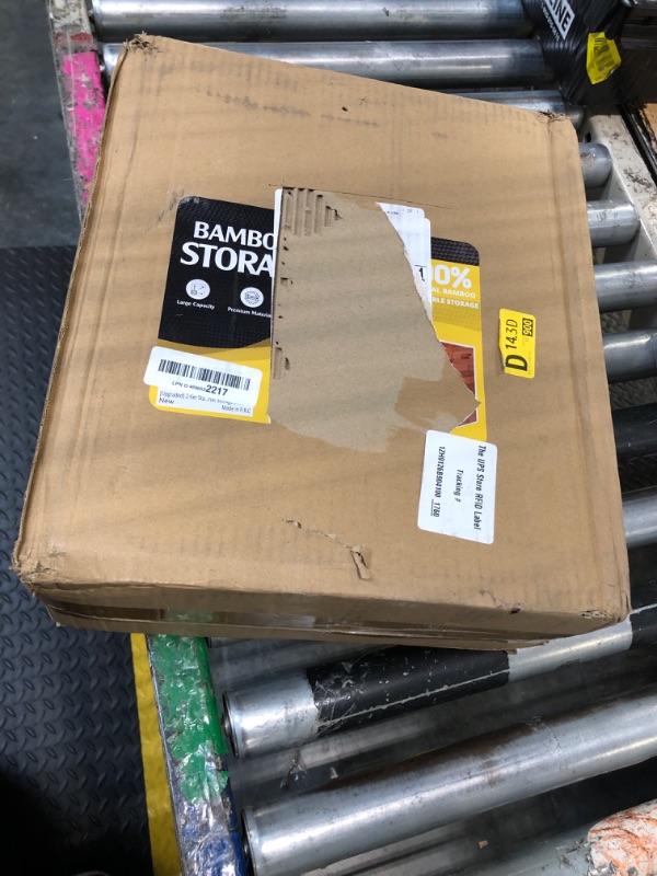 Photo 1 of [Upgraded] 2-tier Stackable Bamboo Pantry Storage Bins, Potato and Onion Storage Baskets with Handles, Removable Divider, Pantry Organizer Holder for Kitchen, Office, Cabinet, Fruit Storage (Walnut)