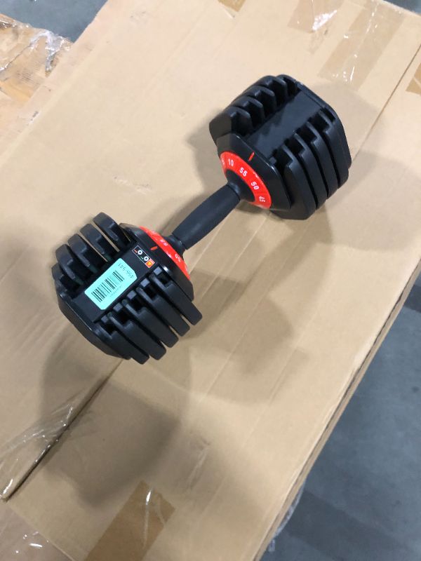 Photo 1 of (4/3/2026 ***FINAL SALE/NO RETURN, SOLD AS PARTS***) Adjustable Dumbbell 55LB Dumbbells Weight, 10-in-1 Weight Dumbbell with Anti-Slip Metal Handle and Bicep Supports for Comprehensive Full Body Strength Training