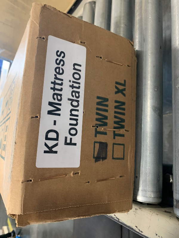 Photo 1 of ***FACTORY SEALED*** Greaton 4.5” Twin Box Spring Only for Twin Size Bed – Amish-Made in The USA – Solid Wood Mattress Foundation with Stable & Quiet Support – Flat-Packed & Easy Assembly – Grey