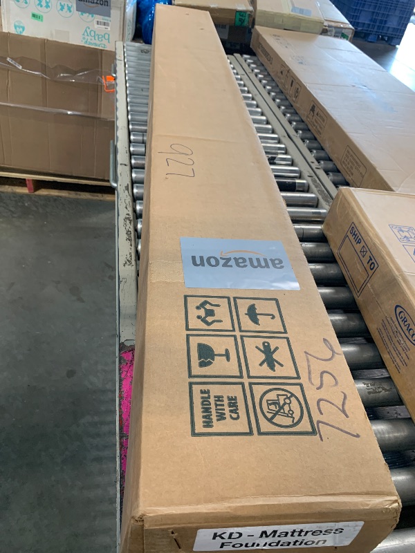 Photo 1 of ***FACTORY SEALED*** Greaton 4.5” Twin Box Spring Only for Twin Size Bed – Amish-Made in The USA – Solid Wood Mattress Foundation with Stable & Quiet Support – Flat-Packed & Easy Assembly – Grey