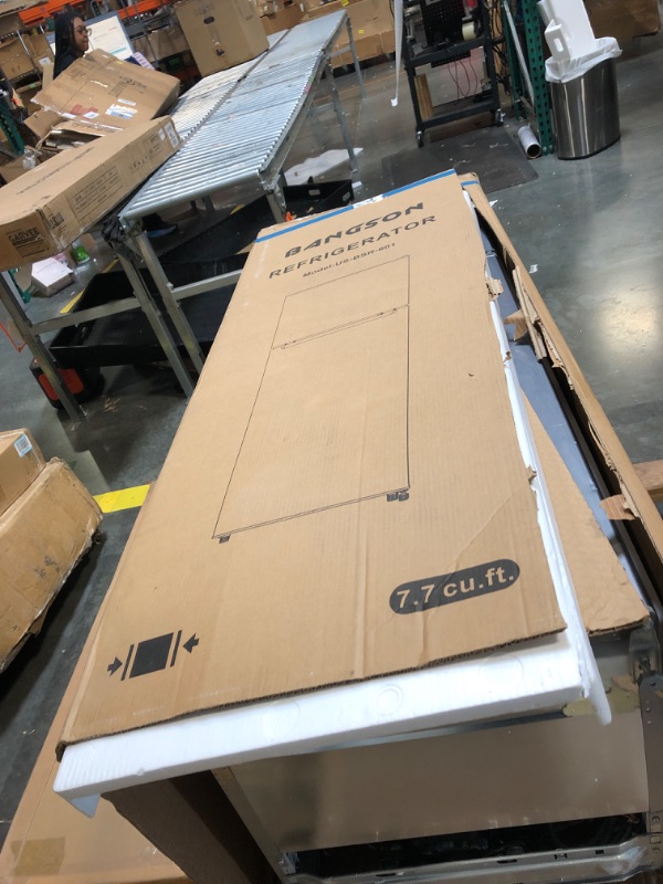 Photo 1 of ***SOME DENTS !!!EUHOMY 7.4 Cu.Ft. Refrigerator with Freezer, 2 Door Fridge, Adjustable Thermostat?Large Capacity, Refrigerator for Kitchen/Dorm/Office/Apartment - Food Storage or Cooling drinks, Silver

