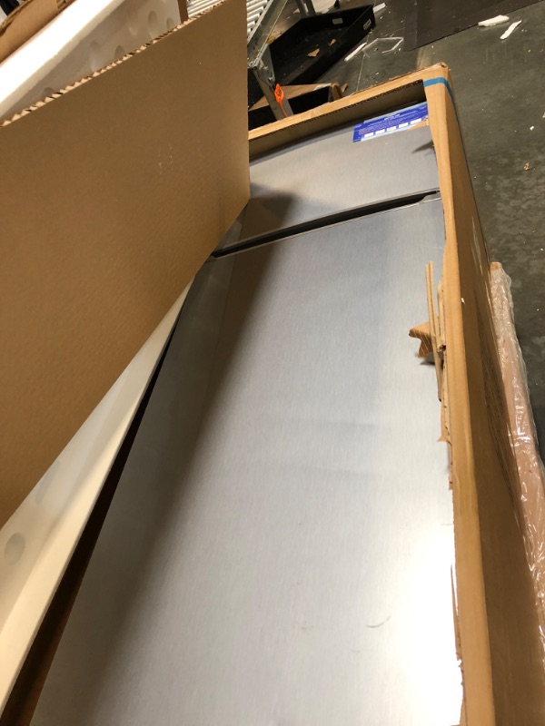 Photo 1 of ***SOME DENTS !!!EUHOMY 7.4 Cu.Ft. Refrigerator with Freezer, 2 Door Fridge, Adjustable Thermostat?Large Capacity, Refrigerator for Kitchen/Dorm/Office/Apartment - Food Storage or Cooling drinks, Silver
