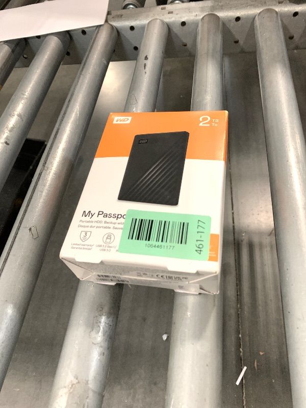 Photo 1 of ***NOT FUNCTIONAL, SELLING FOR PARTS, FINAL SALE***WD 2TB My Passport, Portable External Hard Drive, Black, backup software with defense against ransomware, and password protection, USB 3.1/USB 3.0 compatible - WDBYVG0020BBK-WESN***NOT FUNCTIONAL, SELLING