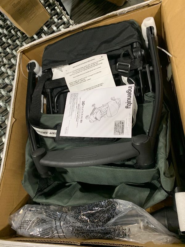 Photo 1 of ***MISSING WHEELS, SELLING FOR PARTS, FINAL SALE***Ingenuity Ingenuity 3Dquickclose CS+ Compact Fold Stroller – Lightweight Stroller with Oversized Canopy, Extra-Large Storage and Compact Fold, Black***MISSING WHEELS, SELLING FOR PARTS, FINAL SALE***