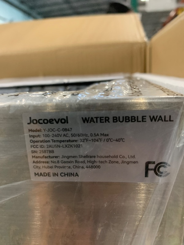 Photo 1 of ***PARTIAL SET****Jocoevol Bubble Wall Waterfall Fountain, Acrylic Indoor Floor Standing Water Wall with Changing LED Color Lights Remote Control, 64" x 19", Housewarming, Christmas Home Decor (Bubble Wall)