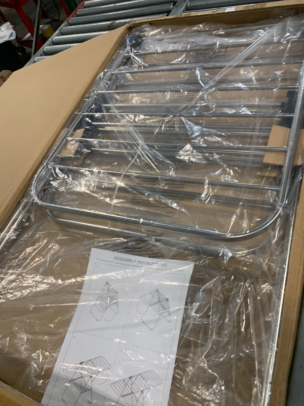 Photo 1 of ***similar item*** SONWIN Clothes Drying Rack Foldable -Height Adjustable Laundry Drying Rack Large Space, Winged Laundry Rack with Sock Clips for Hanging Towels Clothes Dress Bedding Indoor Outdoor, Gray