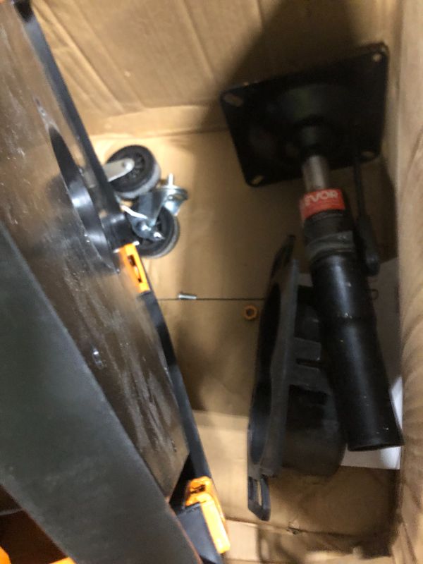 Photo 1 of (4/3/2026 ***FINAL SALE/NO RETURN, SOLD AS PARTS***) 
VEVOR Mechanic Stool Dual Storage Trays Rolling Stool and Garage Stool with Adjustable Height 23.6–29.5 in,Soft Waterproof Cushion 360° Swivel Casters 330 LBS Capacity Heavy Duty