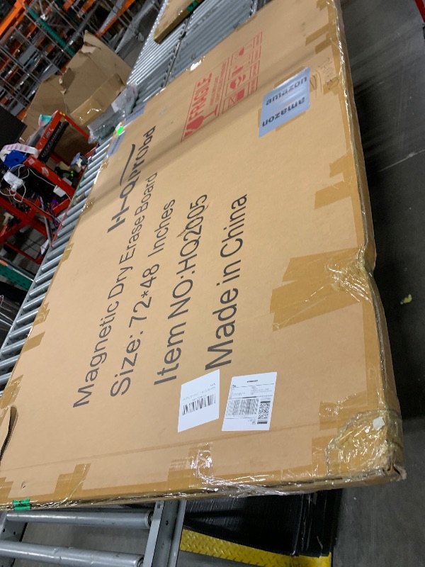 Photo 1 of ****SEE PICTURES**** H-Qprobd 72"x48" Large Dry Erase Board for Wall 6' x 4' Magnetic Whiteboard Aluminum Presentation White Boards with Long Pen Tray, 6 Markers, 2 Erasers &12 Magnets