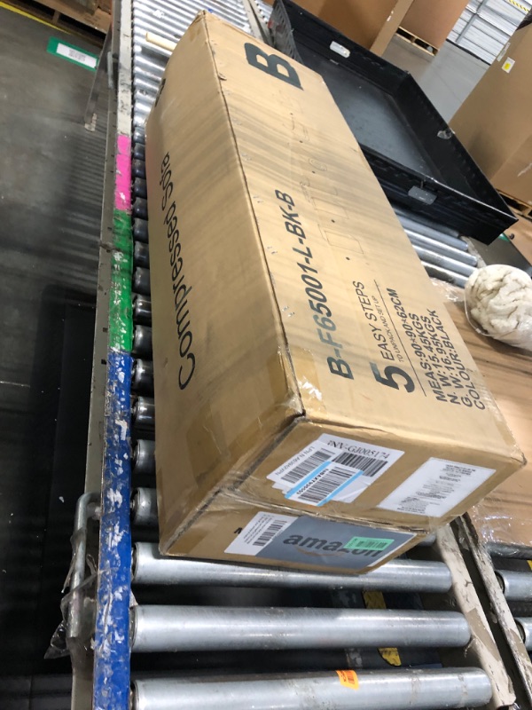 Photo 1 of *** {PARTIAL SET *** Avenco 141” 6-Seat Modular Sectional Sofa, Individually Wrapped Coil Support & Corduroy Fabric, Zero Assembly 6-Piece Set for Large Living Room, Black