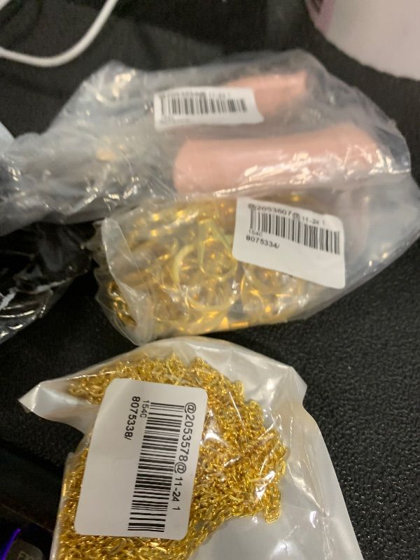 Photo 1 of ***PARTIAL SET, SELLING AS IS, FINAL SALE***DORMIYA 325PCS DIY Lip Gloss Charms Keychain Kit with Random Pendants, Pliers, Jump Rings, 8.2 ft Chains, Hole Punch, DIY Charms Lip Gloss Keychain Supplies for Jewelry Making, DIY Crafts***PARTIAL SET, SELLING 