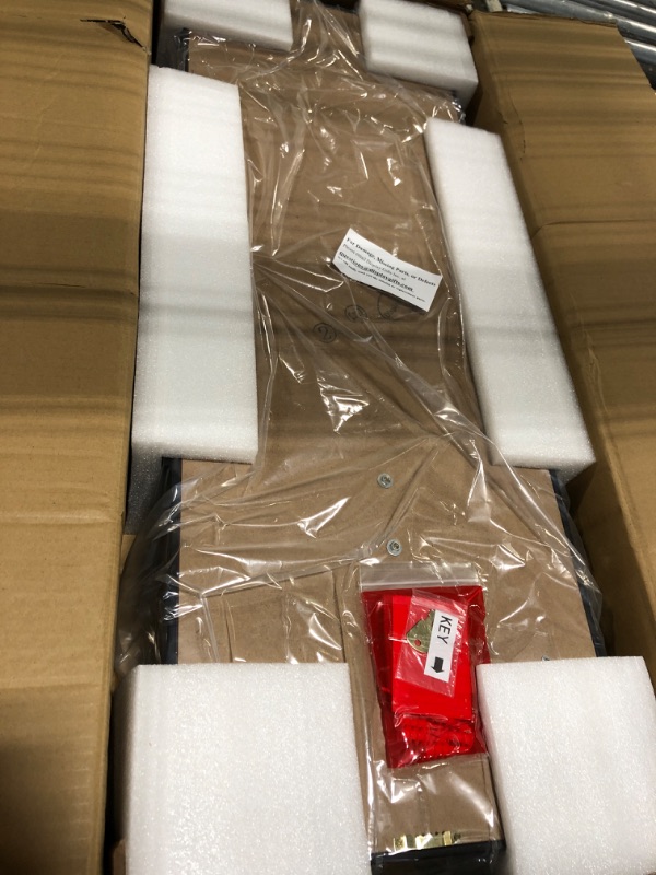 Photo 1 of ** PACKING TAPE STUCK TO THE GLASS*** Violin Display Case Violin Case Hanger Stand 33" Height Black Frame fits Ukulele Fiddle +