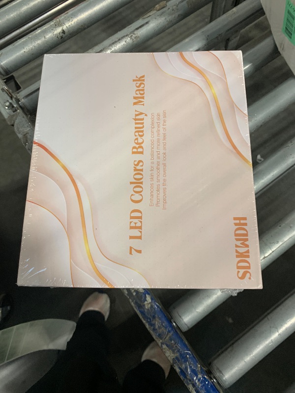 Photo 1 of ** FACTORY SEALED*******SDKWDH Red Light Therapy for Face, Led Face Mask Light Therapy, Anti-Aging Infrared Therapy for Wrinkles, Fine Lines, 7-1 Colors LED Facial Skin Care Mask, Gold
