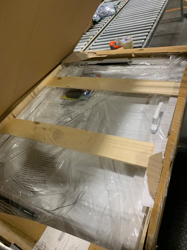Photo 1 of ***MAJOR DAMAGE*** 48"x36" Commercial-Grade Concession Window for Food Trucks, Outdoor Markets, Mobile Vendors?85°Waterproof Awning Door with Dual-Point Security Lock? Aluminum Frame Service Opening (Glass Not Included)