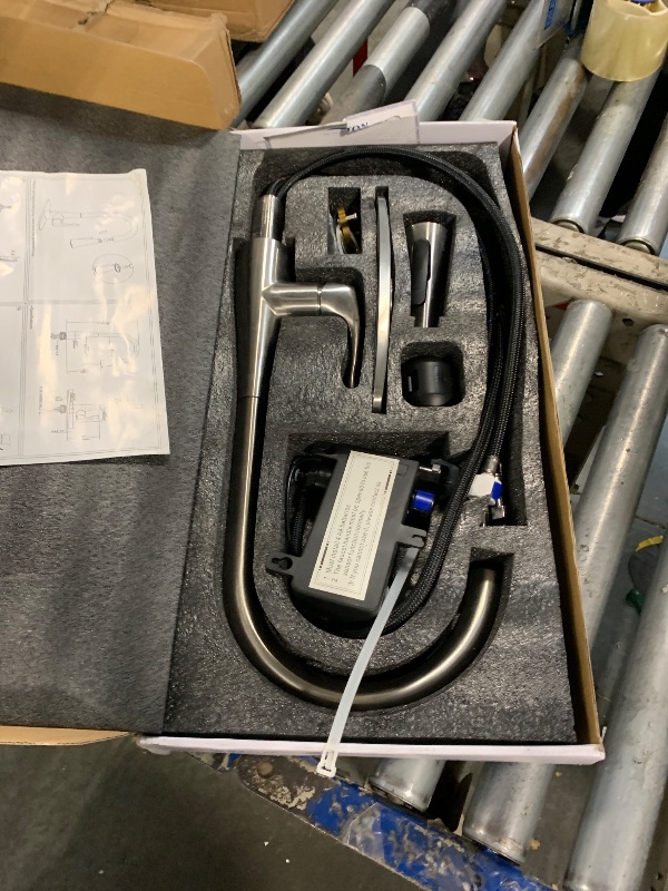 Photo 1 of ***USED*** GEOATON Touchless Kitchen Faucet,Dual Motion Sensor Kitchen Sink faucets with Pull Down Sprayer,Healthy Material,Easy DIY Install (Brushed Nickel)