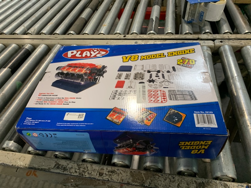 Photo 1 of Playz V8 Combustion Engine Model Kit That Runs - Build Your Own STEM Mini V8 Model Engine Kit for Adults & Kids Age 12+, Visible V8 Mini Engine Kit That Works for Adult w/ 270 STEM Parts