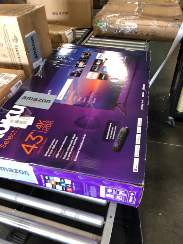 Photo 1 of (4/3/2026 ***FINAL SALE/NO RETURN, SOLD AS PARTS***)
Roku Smart TV – 43-Inch Select Series, 4K HDR TV – RokuTV with Enhanced Voice Remote – Flat Screen LED Television with Wi-Fi for Streaming Live Local News, Sports, Family Entertainment