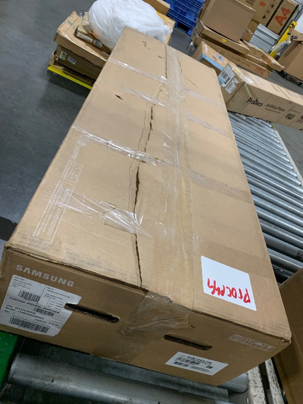 Photo 1 of ****Major damage - screen is blacked out when testing**** Samsung 49" Odyssey G93SC Series Curved Gaming Monitor, QD-OLED, 240Hz, 0.03ms, DQHD, G-Sync Compatible, FreeSync Premium Pro, Adjustable Stand