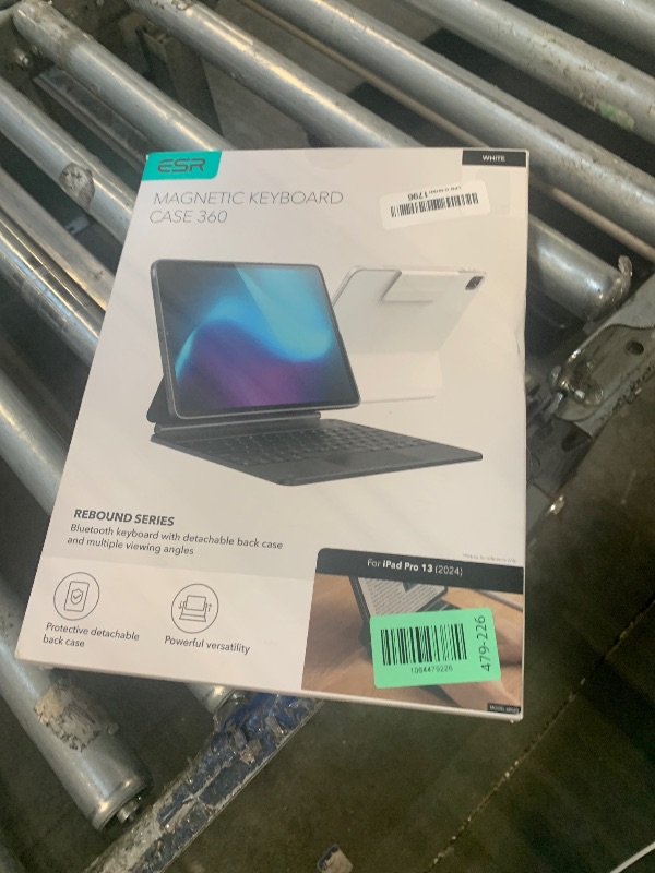 Photo 1 of [Upgraded] ESR iPad Pro 13 Inch Case with Keyboard (M5/M4, 2025/2024), iPad Pro 13 Keyboard Case with Magnetic Stand, Portrait/Raised Modes for iPad Pro 13, Removable, Rebound 360 Series,White