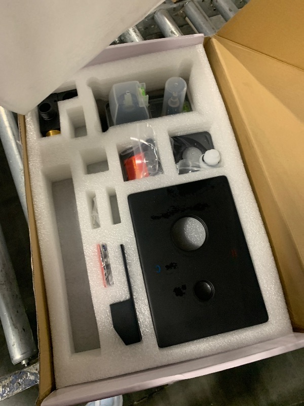 Photo 1 of *MISSING PARTS*
Matte Black Shower System YCAIKOI Wall Mount Shower Faucet Set for Bathroom 10 Inch High Pressure Luxury Shower Head with Handheld, Rough-in Valve Body and Trim Included
