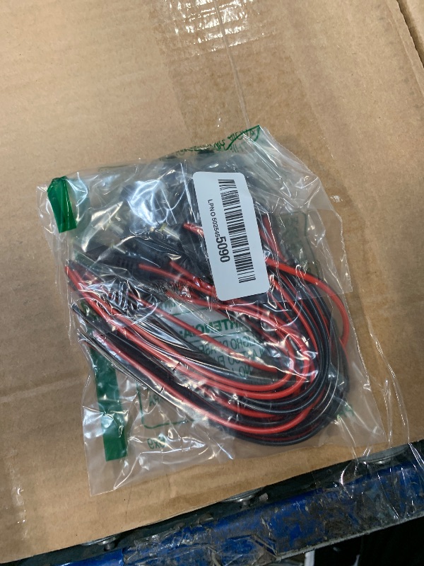 Photo 1 of (Real 18AWG) 10 Pairs 12V 5A DC Power Pigtail Barrel Plug Connector Cable, 2.1mm x 5.5mm Male Female DC Pigtail Connectors for CCTV Security Camera and 12V Power Supply Adapter by MILAPEAK
