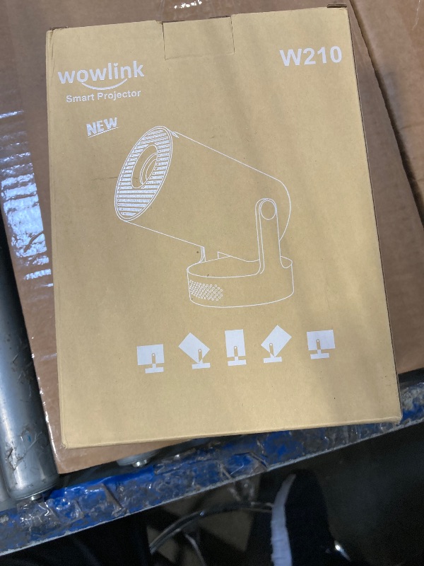 Photo 1 of [Built-in Apps & 2026 Upgraded] Mini Projector with WiFi 6 and Bluetooth 5.4 Support 4K 1080P Auto Keystone 180° Rotatable Projector Portable