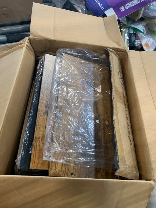 Photo 1 of ***FOR PARTS ONLY - MISSING HARDWARE*** Furnulem Tall 5 Drawers Dresser, Vertical Storage Tower Fabric Dresser for Bedroom, Hallway, Entryway, Nursery, Closet Organizer, Nightstand Bedside Table Furniture, Sturdy Steel Frame, Wood Top
