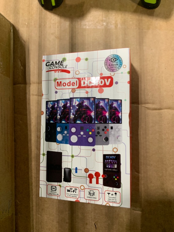 Photo 1 of ***MAJOR DAMAGE, VIEW NOTES*** DC40V Retro Handheld Game Console - 4.0 Inch Retro Gaming Console with Preloaded 20,000+ Classic Games, Open Source Linux System, Built-in 64G TF Card, Portable Pocket Hand Held Video Game