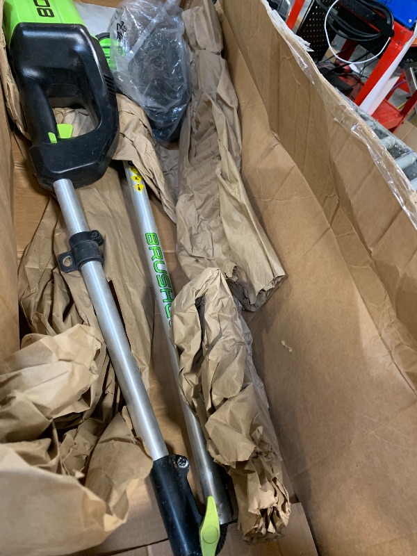 Photo 1 of ** SOLD AS IS NO REFUND/RETURN** SEE COMMENTS! 
Greenworks 80V 16" Brushless Cordless String Trimmer with 2.0Ah Battery & Rapid Charger – .080" Dual Line, Variable Speed, Lightweight Design, 4-Year Warranty