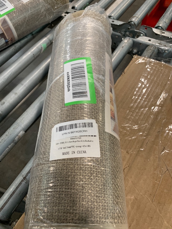 Photo 1 of ** UNCLEAN*** YDKGL Long Kitchen Runner Rugs Non Slip Washable, Linen-Like 0.3" Thick Cushioned Absorbent Kitchen Mats for Floor, Mild Anti-Fatigue Sink Floor Mat Laundry Standing Mat, Easy Clean, Brown 17"x71"