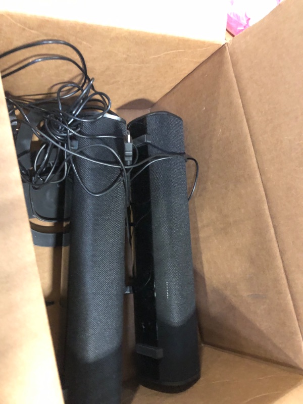 Photo 1 of ***MISSING CONTROL*****
Yenjuty Sound Bar, 100W Sound Bar for Smart TV, Bluetooth 5.3 Soundbar, 2 in 1 Detachable Home Speaker Bass Effect, Home Theater Surround Sound, ARC/Optical/AUX/USB Connections, for TV/PC/Projectors
