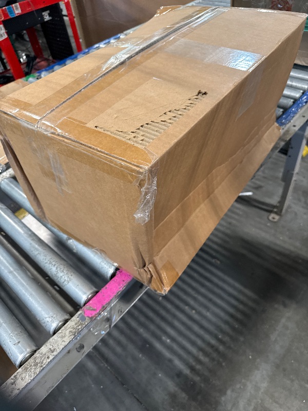 Photo 1 of ***MINOR DAMAGE TO TOP*** LXHCYOU Tiffany Table Lamp, Stained Glass Desk Light, W12H19 Inch, Metal Leaf Base (Brown Green Leaf)