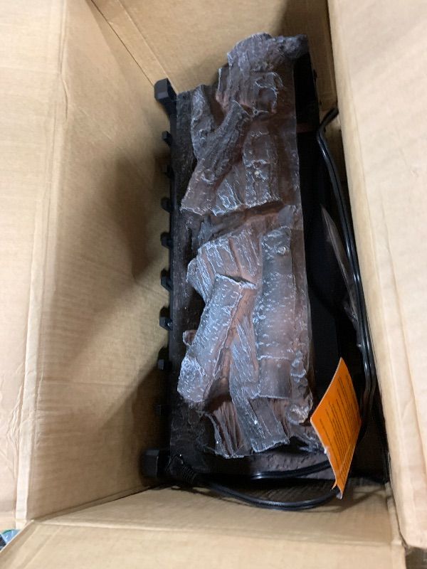 Photo 1 of ***BROKEN LEG, SELLING AS IS, FINAL SALE***Electric Fireplace Logs Inserts Heater with Infrared Remote Controller 5 Flame Brightness 24 H Timer Overheating Protection for Home and Office Decor Black***BROKEN LEG, SELLING AS IS, FINAL SALE***