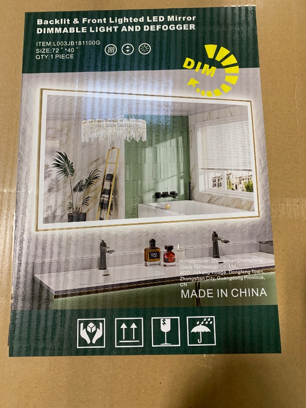 Photo 1 of  backlit and front lighjted led mirror